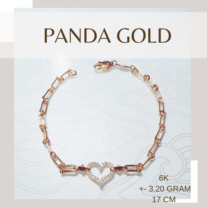 GELANG EMAS TIFF LOVE - EMAS 6K - PANDA GOLD