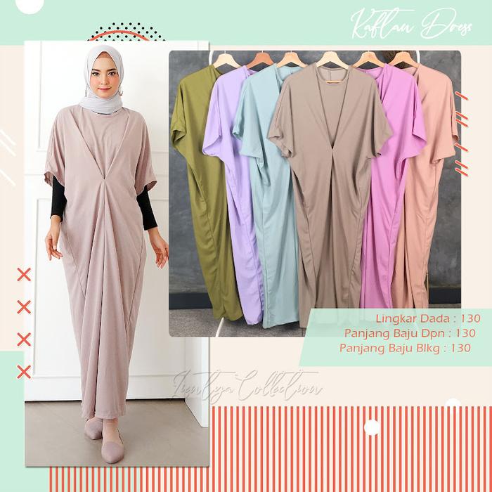 LS Dress Wanita Panjang Kaftan Velvet Bahan Wafel Velvet All Size Fit to XL Nyaman & Anggun untuk Pe