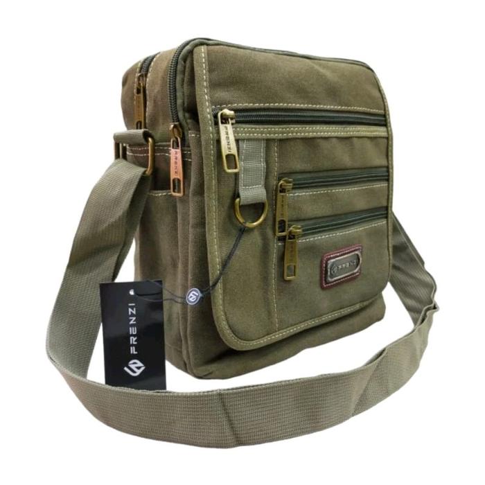 Tas selempang kanvas frenzi unisex