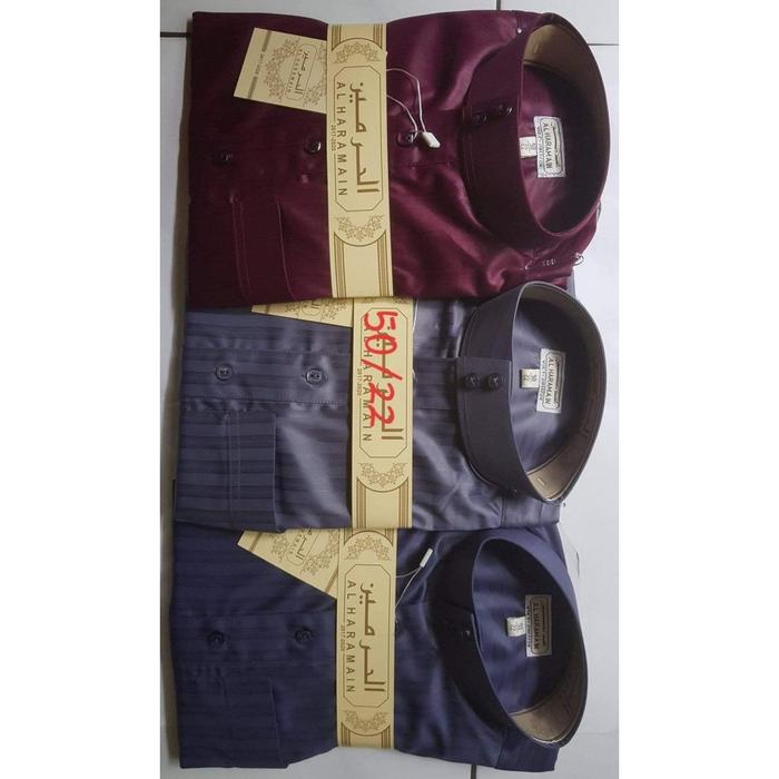 jubah al haramain gamis salur polos anime pria dewasa laki saudi