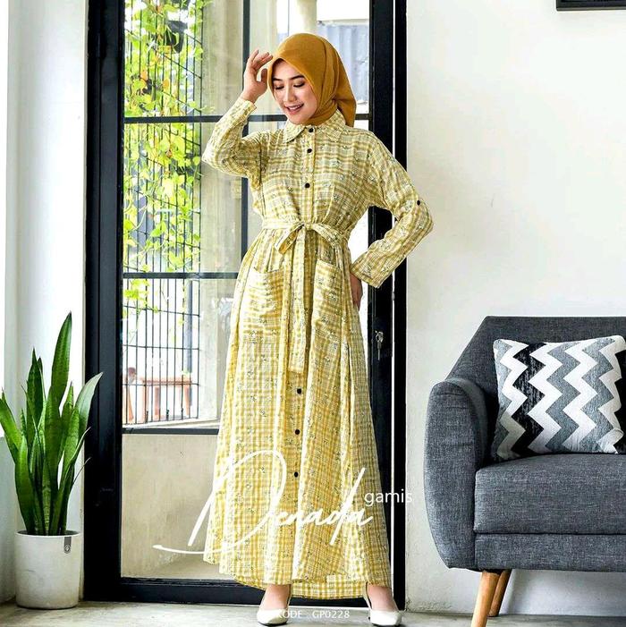 gamis denada katun motif busui by cu2k