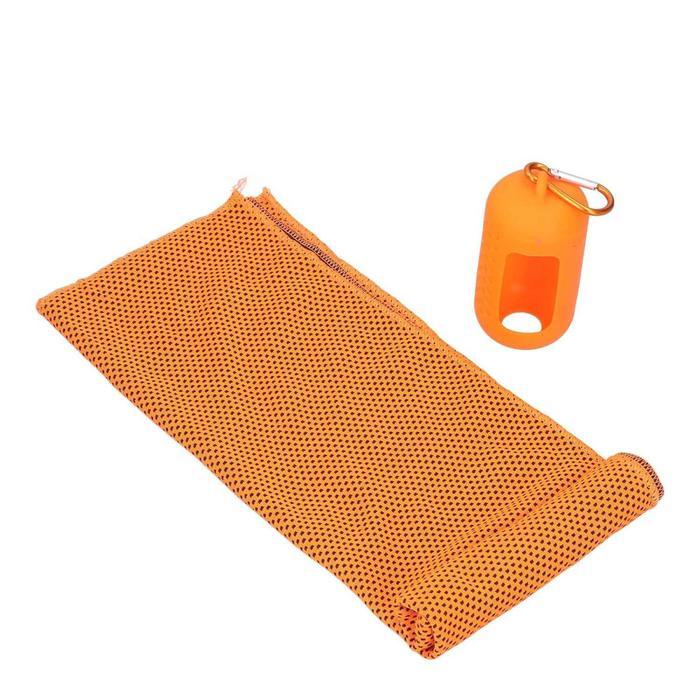 Handuk Microfiber Quick Dry Cooling Ice Towel Silicon Case - AS13