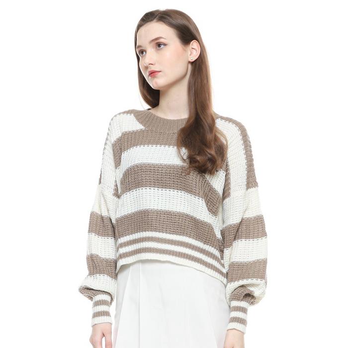 AMBER KNIT SWEATER / Sweater Rajut / Cardigan Rajut / Knit Sweater Strip / Sweater Strip