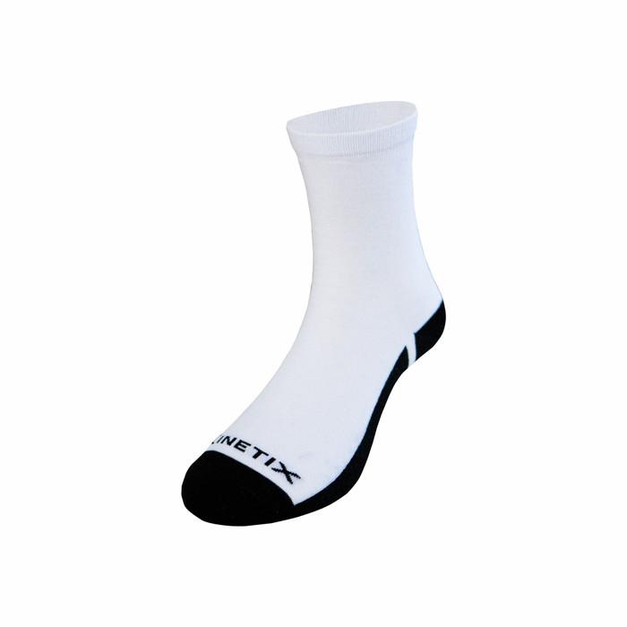 TERBARU K05C Kaos Kaki Kinetix Premium Quarter School Socks – White & Black tali sepatu praktis | ta
