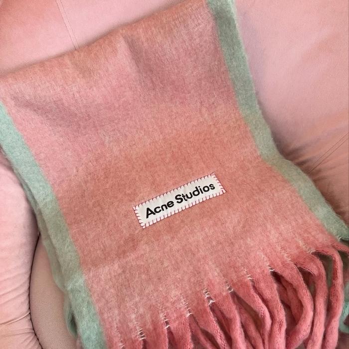Acne Studios Scarf Shawl Pink Wool