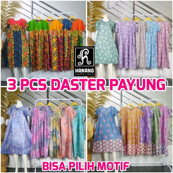 3 Pcs Daster Payung Busui Daster Hanang Collection Daster Viral Kekinian Daster Kekinian Terbaru Das