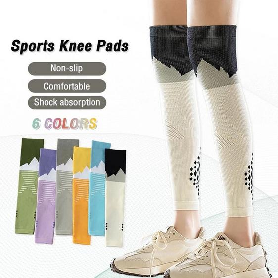 Pelindung Lutut Olahraga, Penyangga Lutut, Kaus Kaki Pelindung Lutut Panjang Kaos Kaki PAdel Pelindu