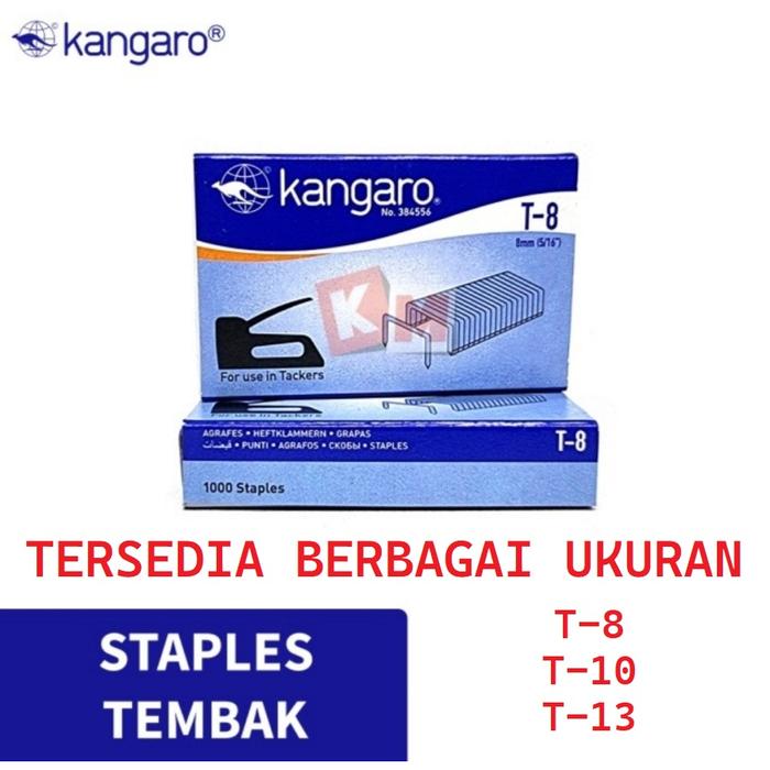 KANGARO Isi Stapler Tembak / Isi Staples Guntacker / Isi Hekter T8 / T10 / T13