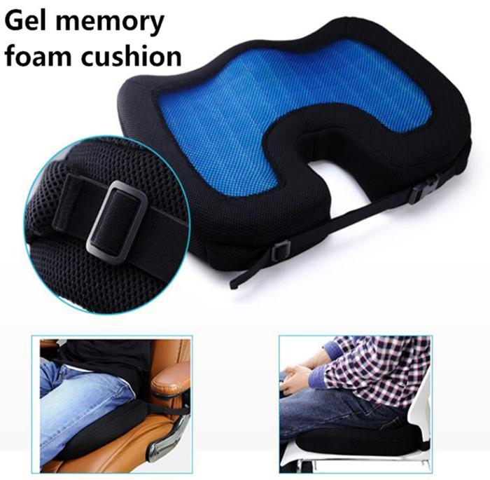 Gel Enhanced Seat Cushion Orthopedic Gel & Memory Foam Coccyx Cushion