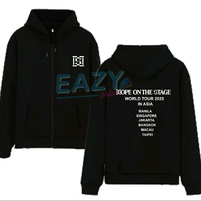 JAKET SELETING ZIP HOODIE HOPE ON THE STAGE TOUR 2025 MERCH CONCERT KONSER JHOPE BTS ARMY KPOP BANGT