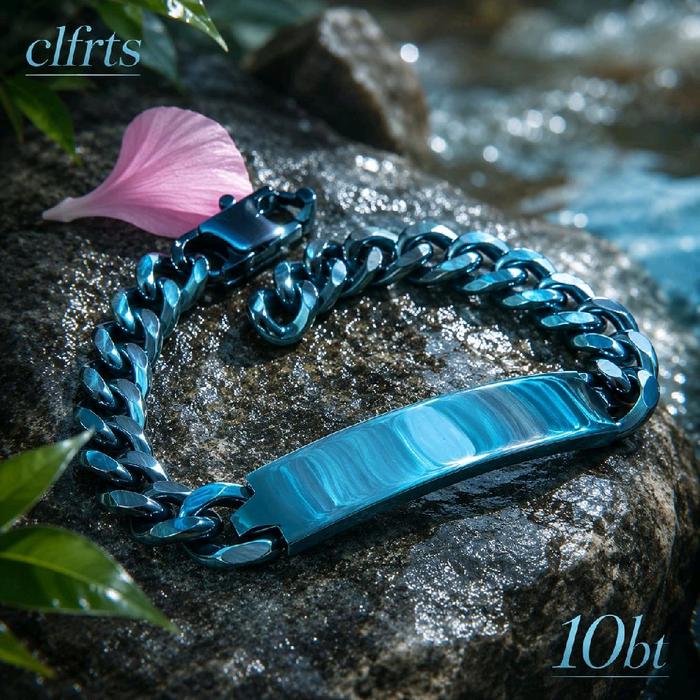 Gelang BLUE TITAN CHAIN BRACELET  Tampil gagah, modern, dan premium dengan desain rantai yang bold s
