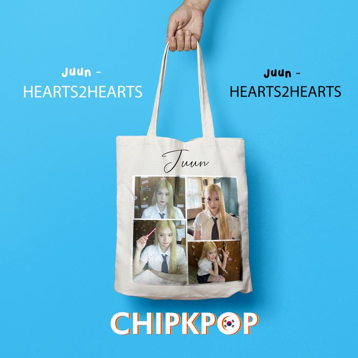 TOTEBAG [PAKET SET] JUUN H2H HEARTS2HEARTS I PC H2H I PHOTOCARD H2H I CARMEN I ALBUM H2H HEARTS TO H