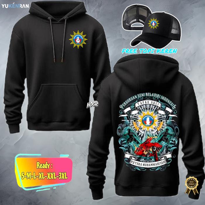 HOODIE JUMPER TAPAK SUCI PUTERA MUHAMMADIYAH BELADIRI HOODIE PENCAK SILAT INDONESIA FREE TOPI