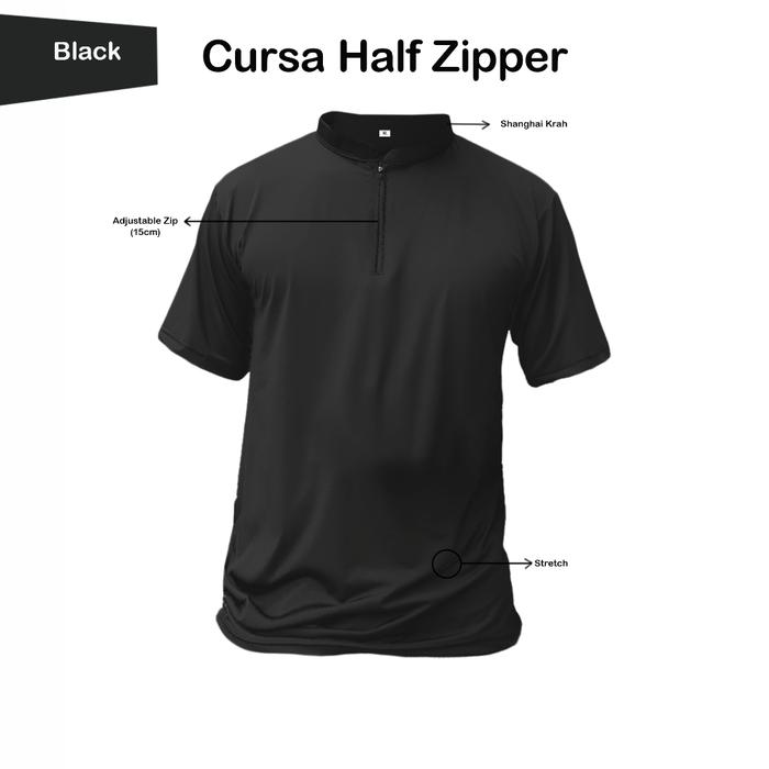 CURSA Jersey Half Polo Sporty | Kaos Half Zipper