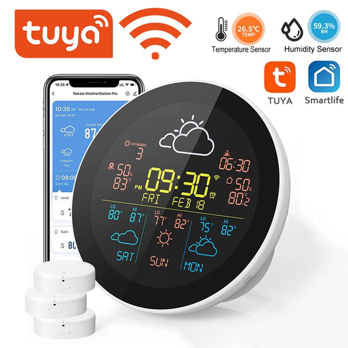 New WiFi Smart Weather Clock 3-Day Weather Forecast Weather Station