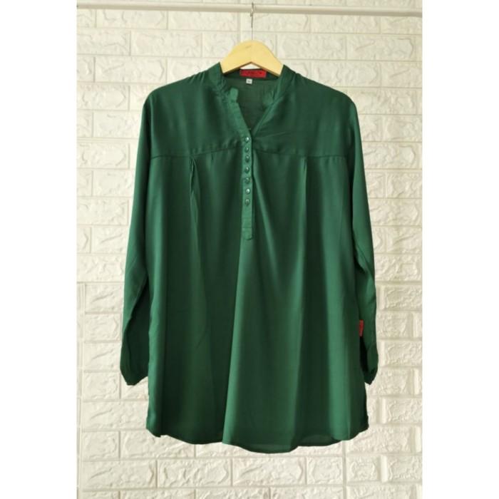 Blouse rayon polos hijau botol