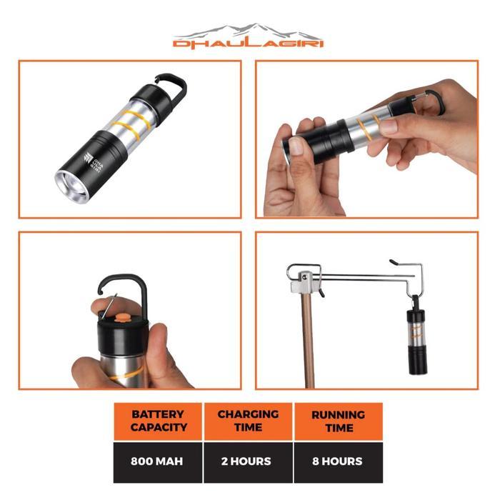 Eiger - Dhaulagiri Rechargeable Flashlight 705 - Lampu Tenda - Senter Hiking Gunung Outdoor Camping