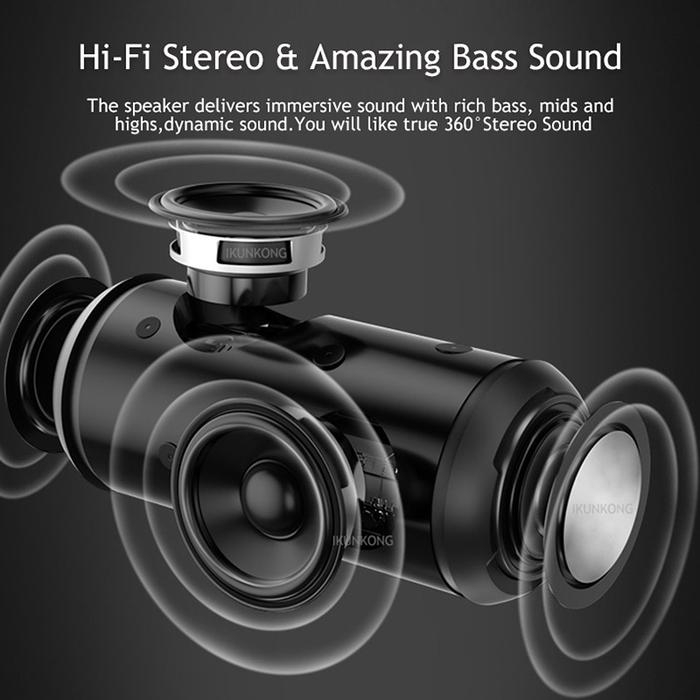 Speaker Bluetooth Portabel Radio FM Subwoofer Bass Nirkabel Speaker