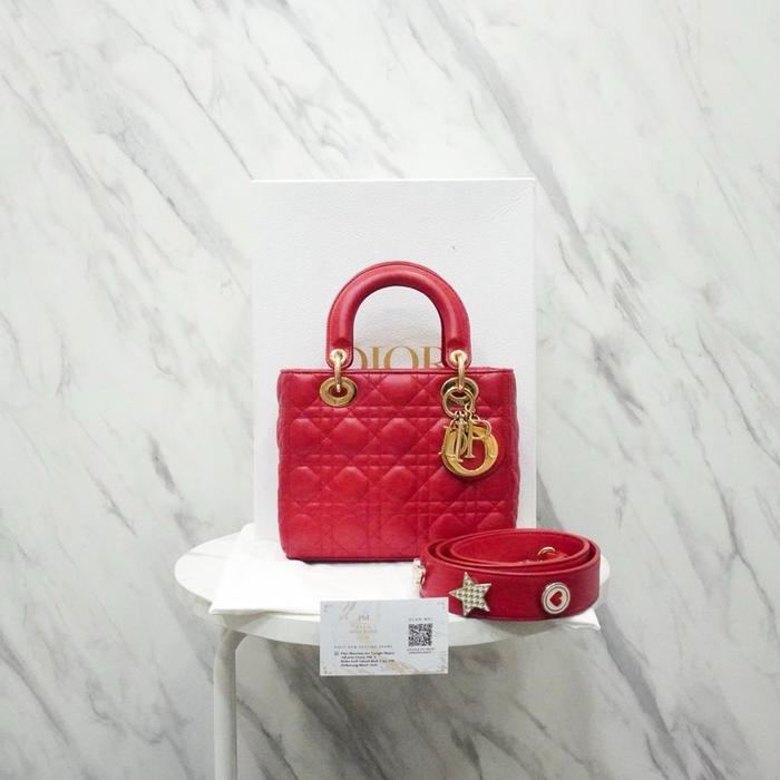 Lady Dior Small Lambskin Red GHW 2018