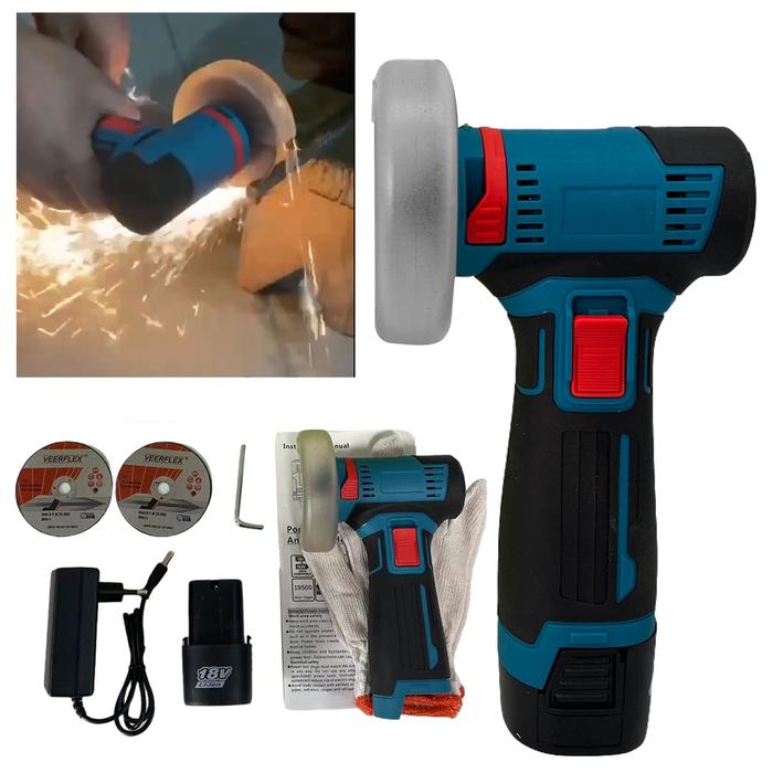 18V Mini Cordless Angle Grinder Electric Grinding Tool