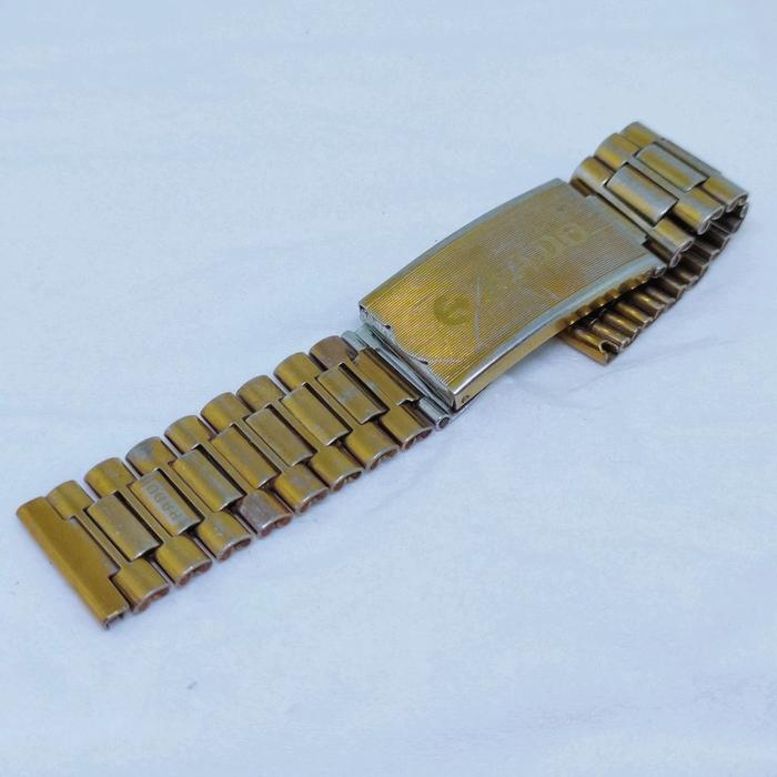 Rantai jam tangan antik vintage watch bracelet rado 18mm stainless gold part arloji lawas klasik dia