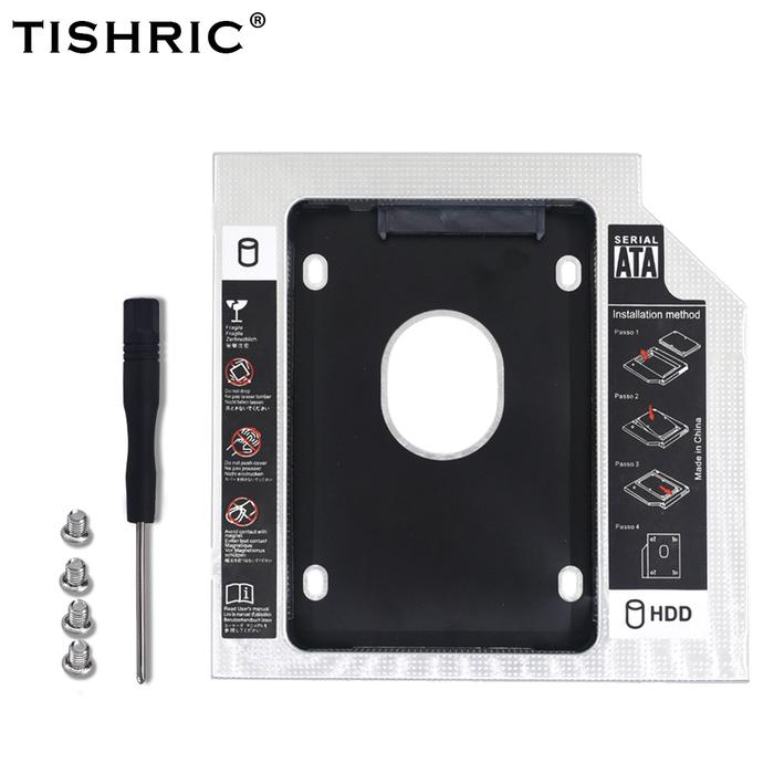 5Pcs TISHRIC Optibay Universal 2nd SSD HDD Caddy 9.5 12.7mm SATA 3.0