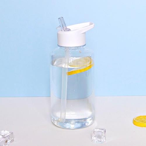 Botol Lundee 1 Liter / Tumbler Chielo Air Minum 1.000ml Plastik Premium BPA Free Sedotan Putih Souve