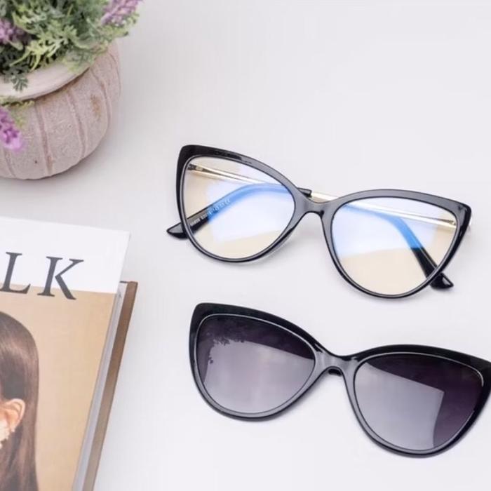 Kacamata Wanita Clip On 95658 Black Polarized