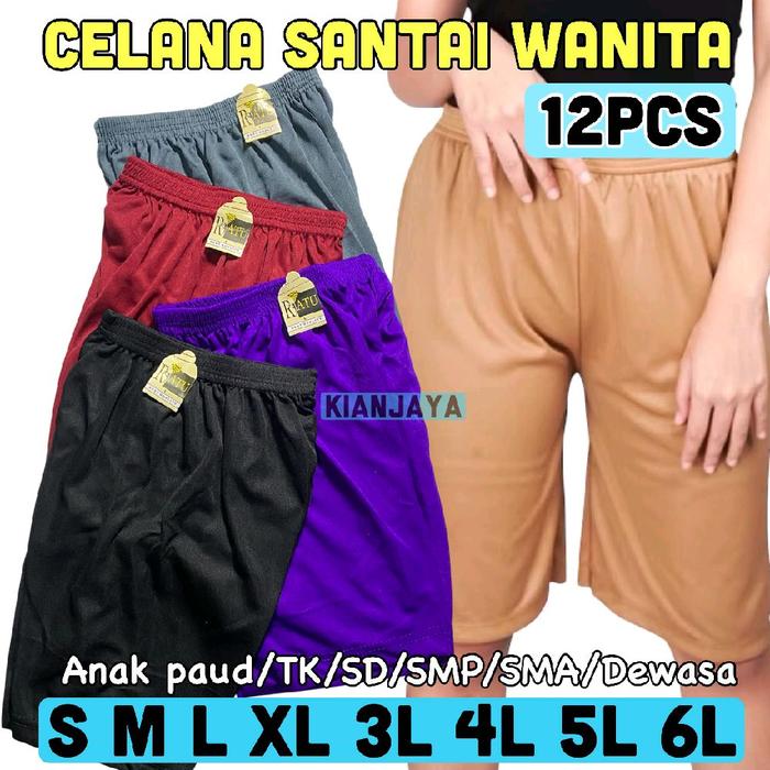 Celana pendek rangkepan daleman rok strit tayet shortpant wanita anak remaja dewasa  Santai Shorts