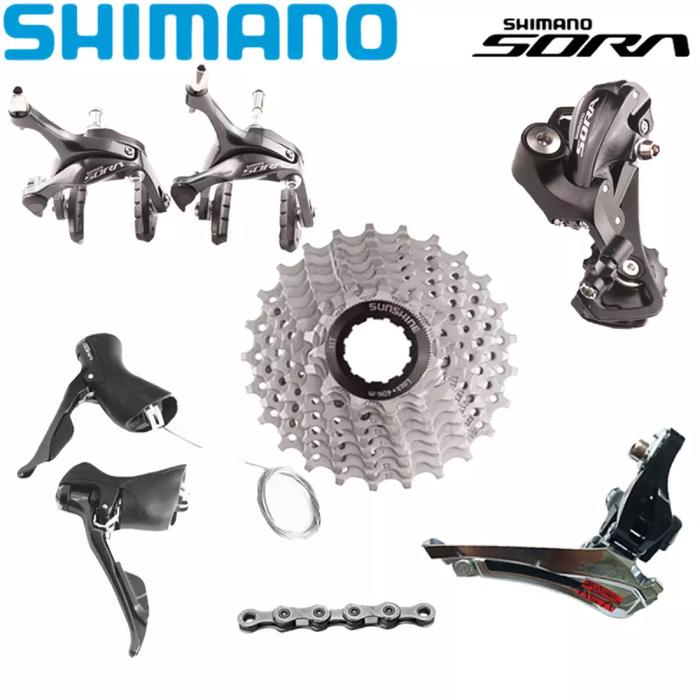 Shimano SORA R3000 Groupset 2X9 Kecepatan Sepeda Jalan R3000 Shifter