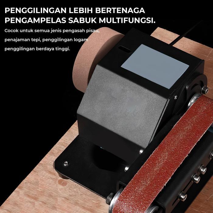 Mesin Amplas Duduk 96W Sander Grinder Dengan Pengasah Sudut Kanan dan Horisontal - 6776