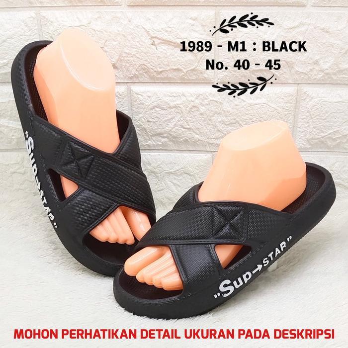 Sandal Balance 1989 M1 Tebal Sendal Pria Slop Silang Original Sendal Jelly Lentur Anti Slip Empuk