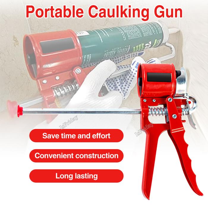 Portable Caulking Filling Tool Al Alloy Manual Caulking Gun Glass Glue Sprayer Professional Sealant 
