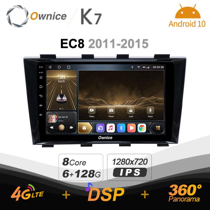 K7 720P 6G Ram 128G Rom Android 10.0 Set Radio Mobil Untuk Geely EC8