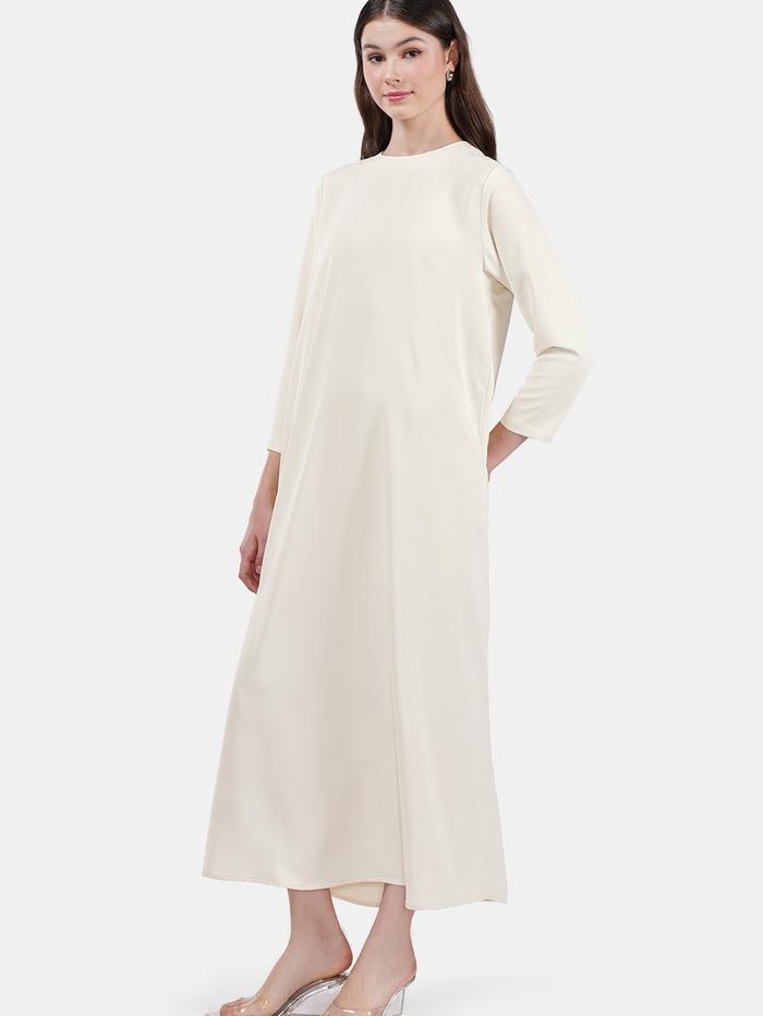Benang Jarum Ack Label - Basic Maxi Dress - Sweet Corn