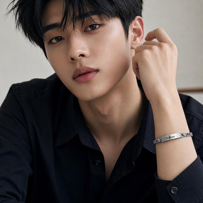 Eterno Couple ID Bracelet Korea model Kpop Titanium premium anti karat gelang id nama