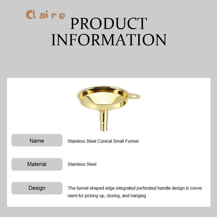 Stainless Steel Corong Kecil Kerucut / Dispenser Cairan Corong Minyak / CORONG PARFUM & ESSENTIAL O