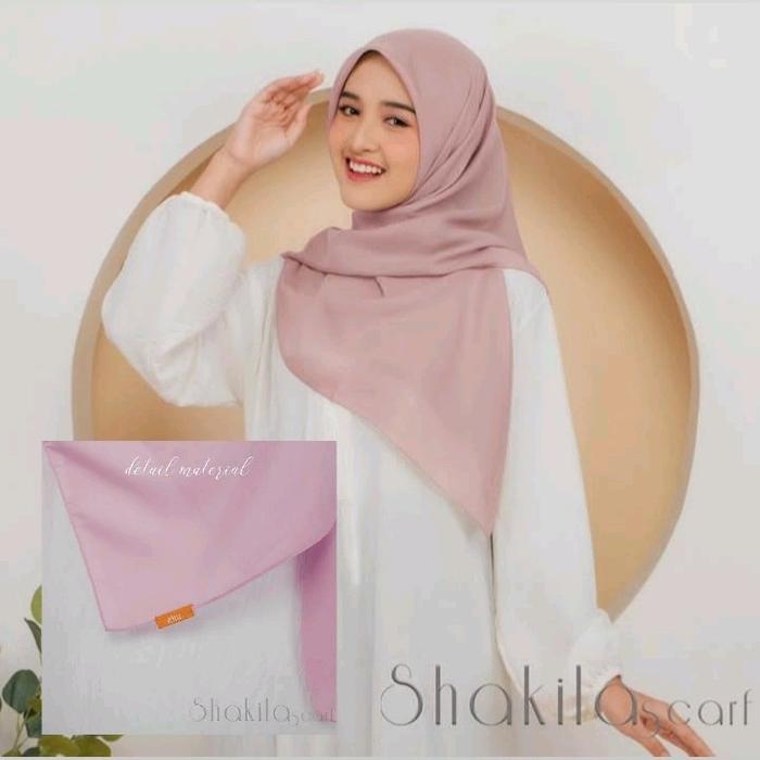 Hijab segi empat polos Shakila Scraft By Eltu