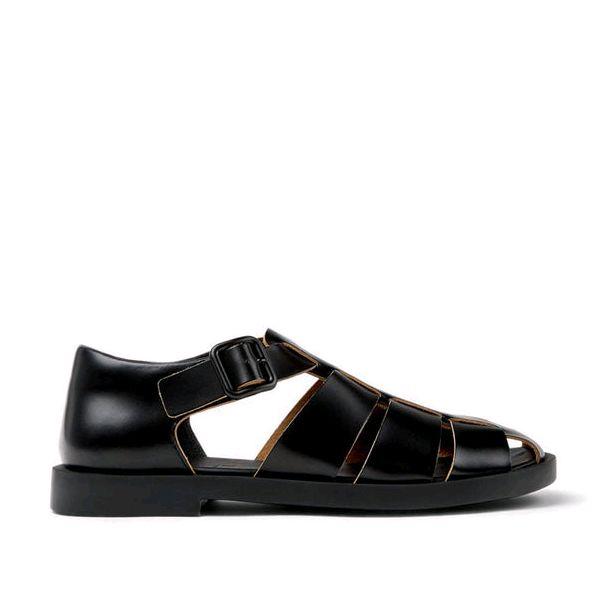 CAMPER Men's Casual Sandals Don Black Sandal Pria Original Dengan Desain Elegan dan Nyaman - Hitam