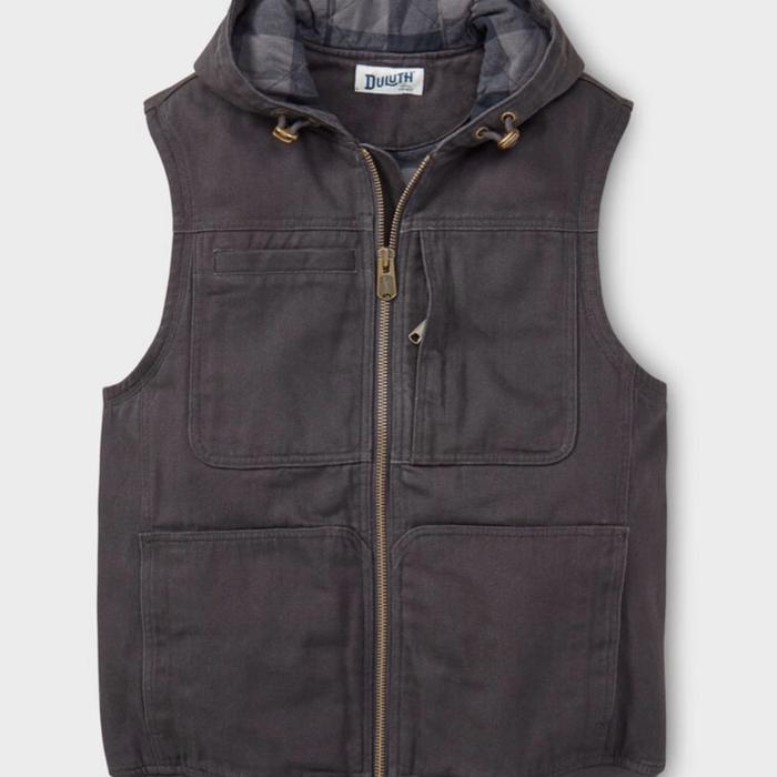 Duluth men Fire hose vest lined hooded flannel original