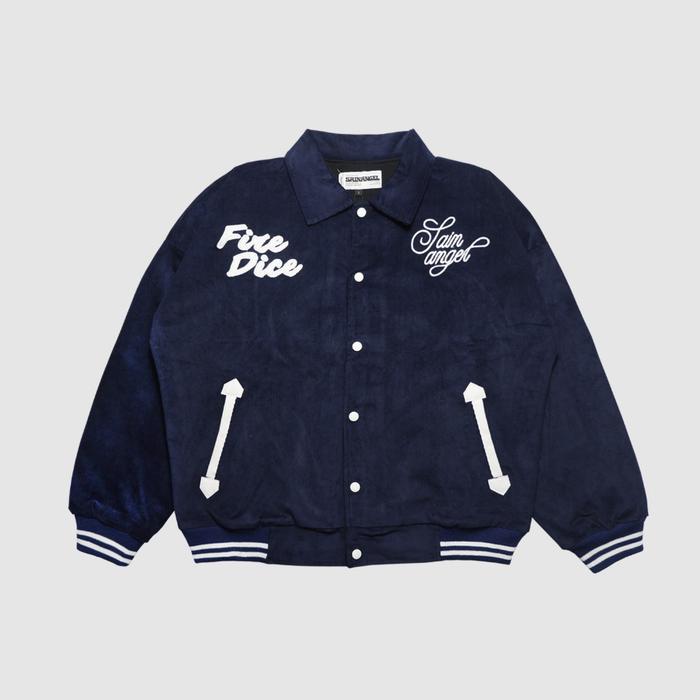 Sainangel Fire Dice Corduroy Varsty Jacket Navy