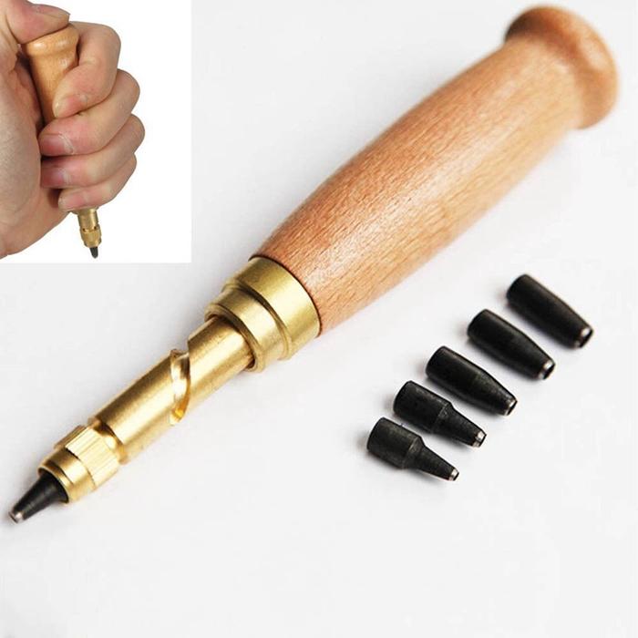 6 Tip Sizes 1.5mm, 2mm, 2.5mm, 3mm, 3.5mm, 4mm Screw Hole Punch/auto