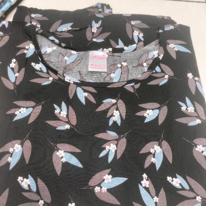 daster habel Wanita Baju Motif Panjang Katun Tidur Dewasa Rayon Piyama Bunga