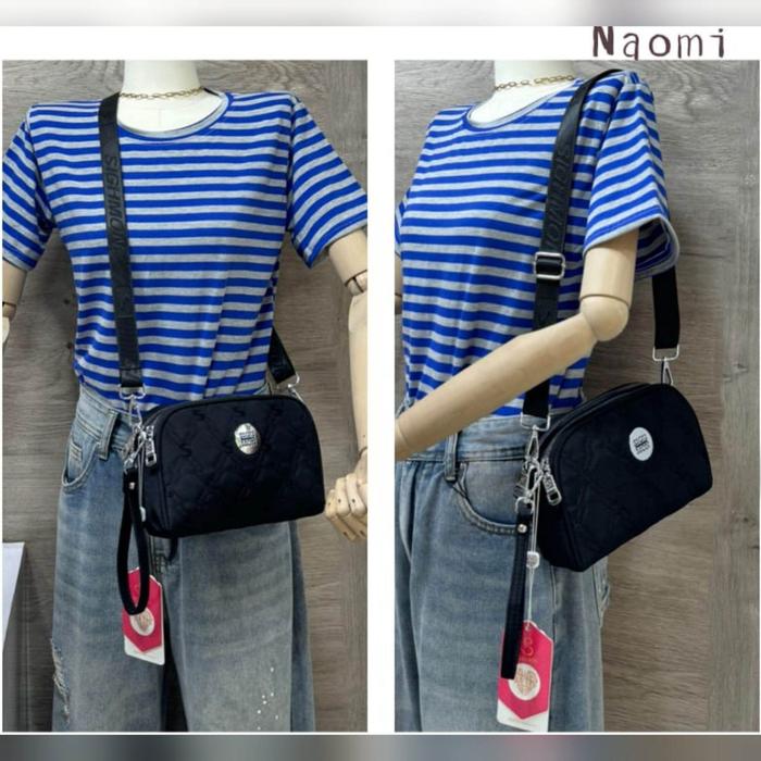 Pouch/Tas Selempang Wanita SIGHMON Kanvas Bordir 2Sleting SGH9090-157 (2Tali)