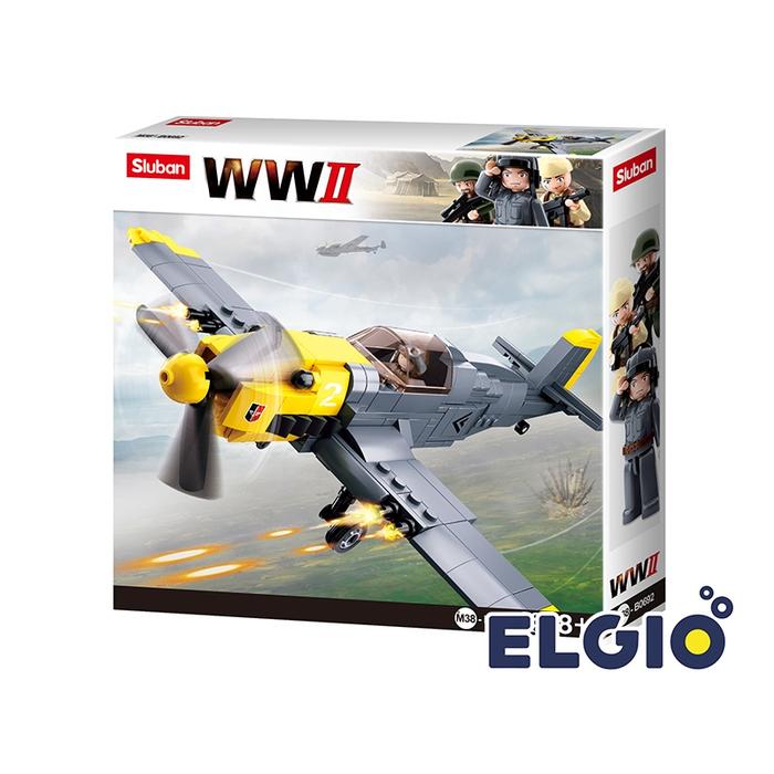 Sluban Aviation Messerschimitt BF 109 M38 B0692 / Pesawat Kuning - Mainan Edukasi