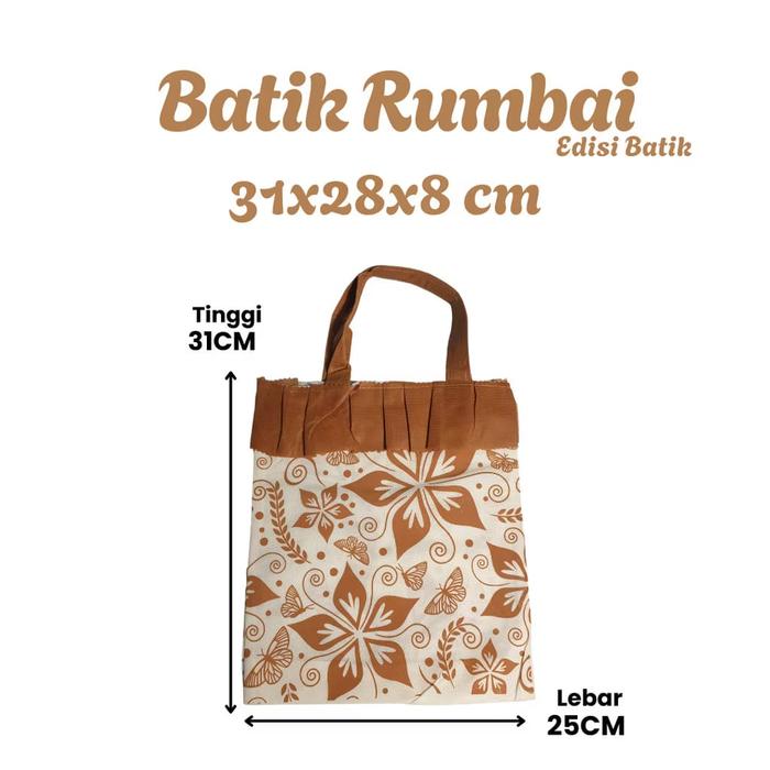 Tas Spunbond model Rumbai Batik Modis / Tas Kain Hajatan / Tas Belanja