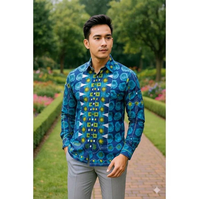 Kemeja Motif Batik BKMT Pria