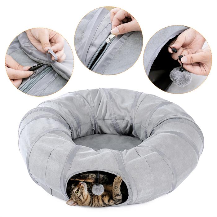 Kucing Besar Mainan Terowongan Kucing Kucing Pop Up Tempat Tidur