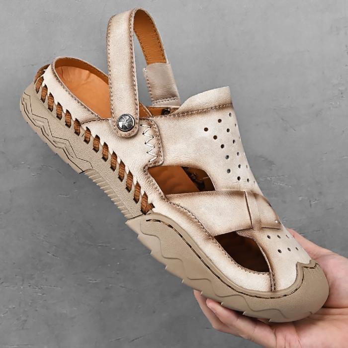 Eiger - Terbaru Nyaman Sandal Pria Slop Olahraga Casual Kulit Asli Touring Handmade Outdoor Hiking G