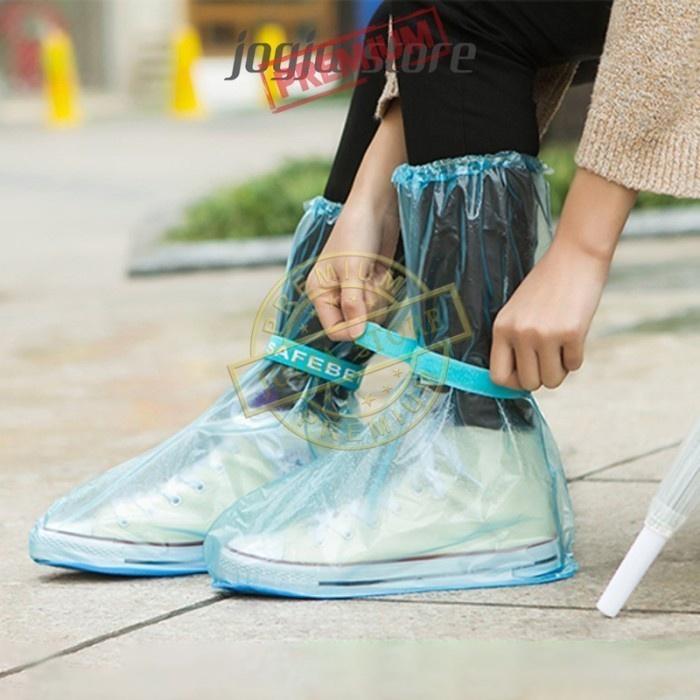 READY Rain Cover Shoes Mantel Hujan Sepatu Boot & Sandal sz M/XL/XXL - Blue